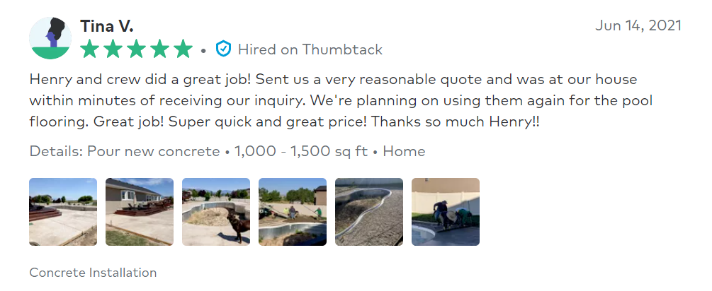 thumbtack concrete review