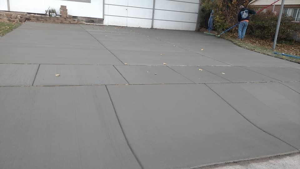 Concrete driveway